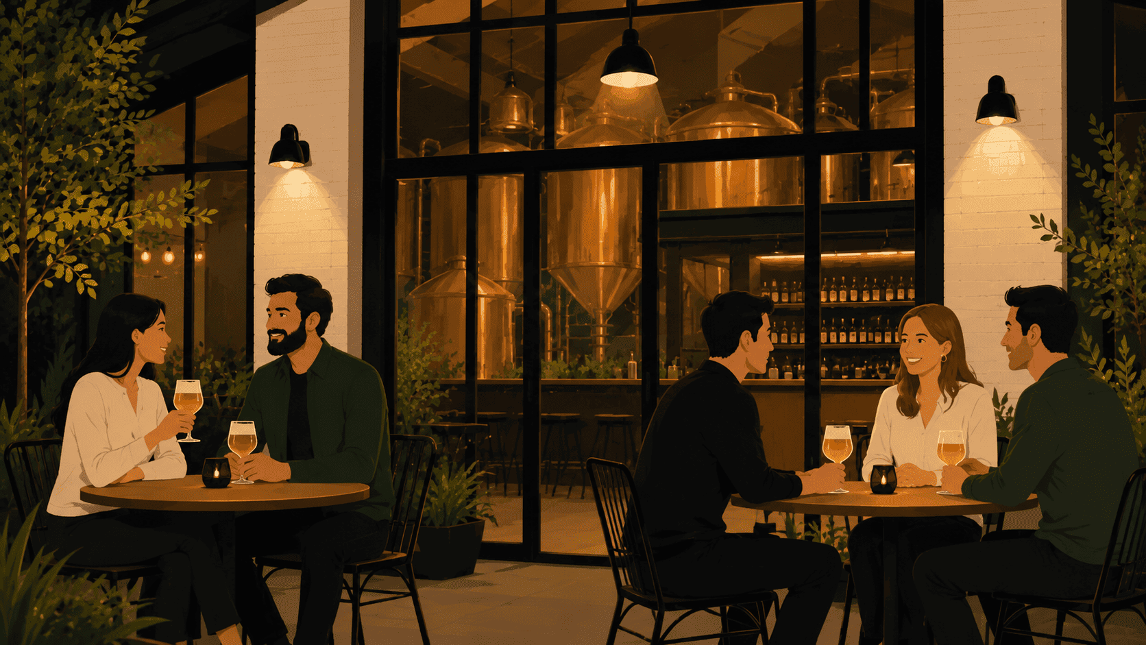 Illustration d’une brasserie artisanale et du travail du brasseur