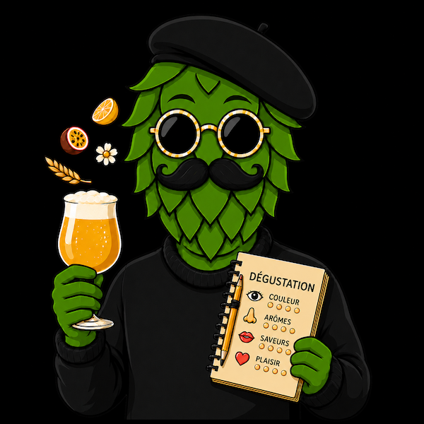 Mascotte Secret Public présentant une dégustation ludique de bière artisanale