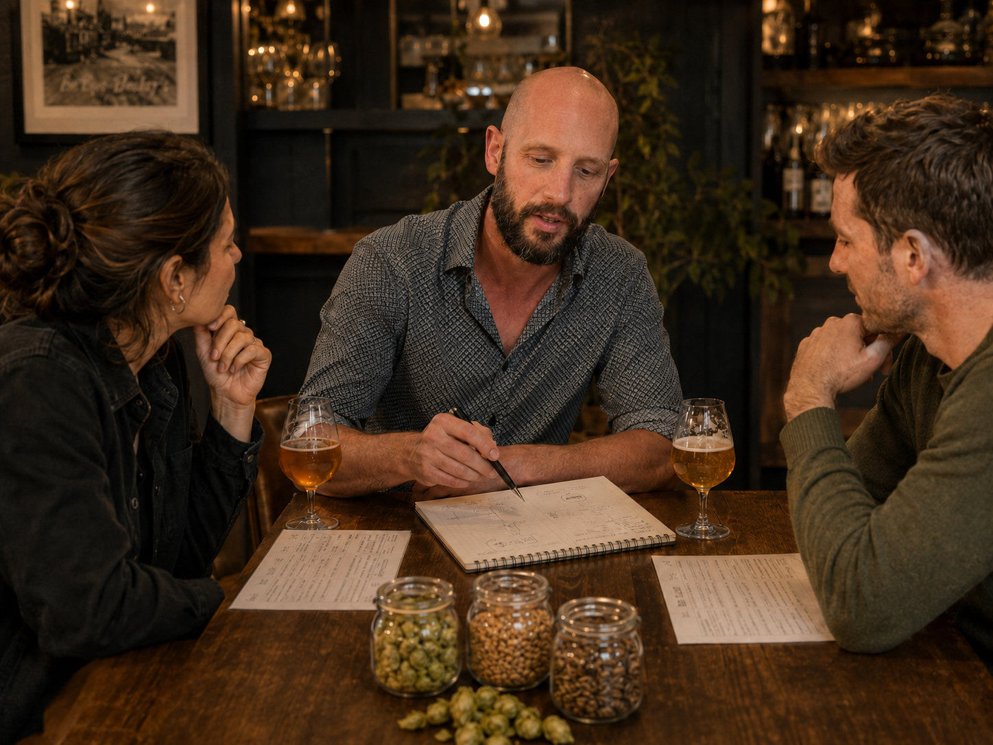Rendez-vous de préparation pour un atelier de dégustation de bière artisanale